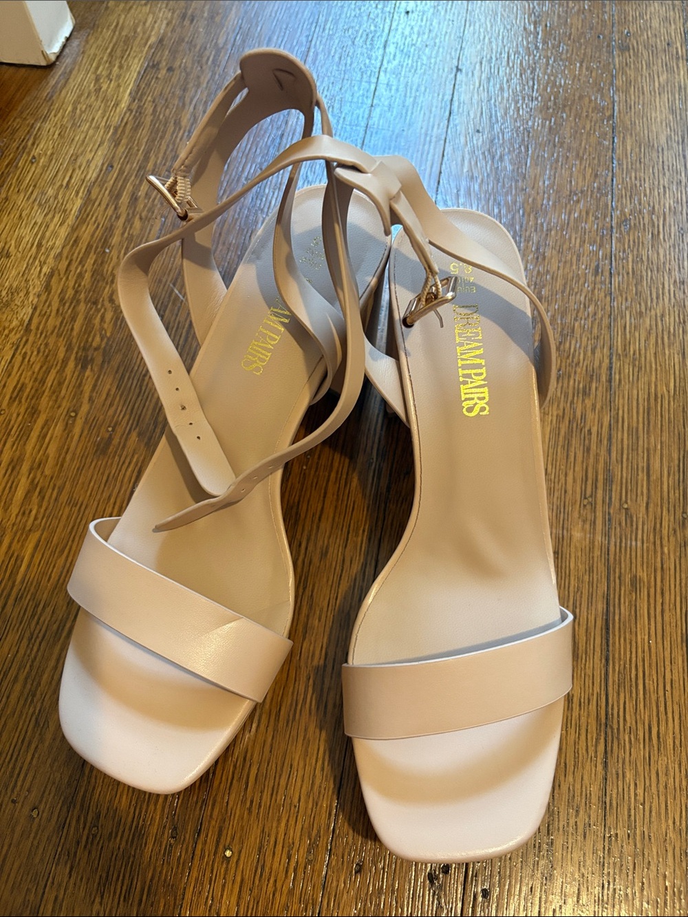 Nude platform heels